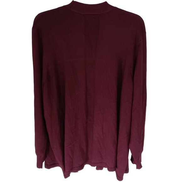 Lane Bryant NWT Dark Red Open Cardigan Sparkle Detail Sweater Sz 22 - Picture 2 of 11